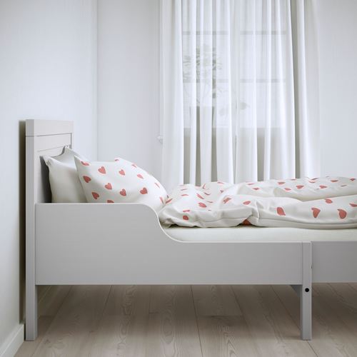 IKEA - SUNDVIK/LURÖY, extendable bed, grey, 80x200 cm