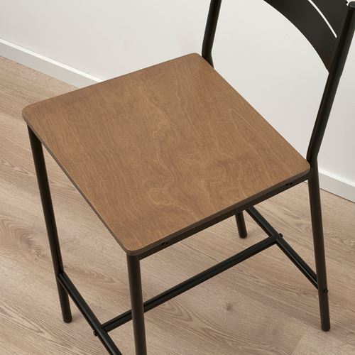 IKEA - SANDSBERG, bar chair, black-brown, 63 cm