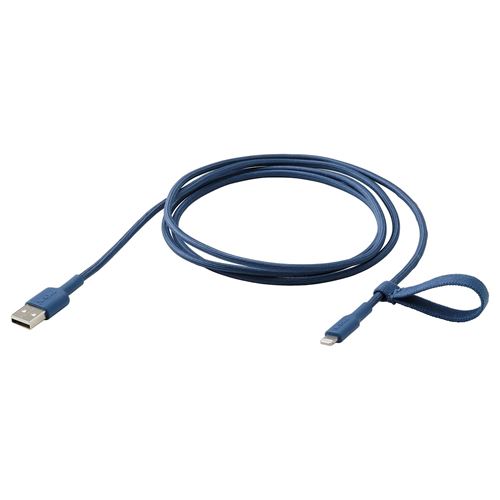 IKEA - LILLHULT, Lightning - USB kablo, mavi, 1.5 m