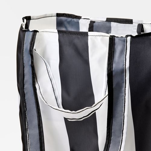 IKEA - SKYNKE, storage bag, black-white, 45x36 cm