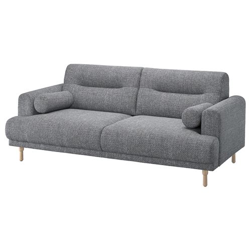 IKEA - LANGARYD, 2-seat sofa, lejde grey/black