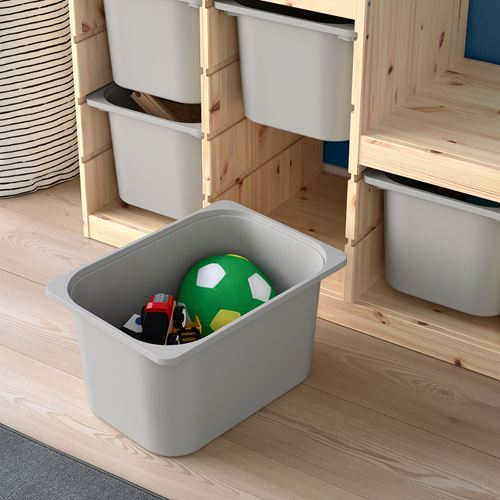 IKEA - TROFAST, storage-unit, pine/gray, 94x44x91 cm