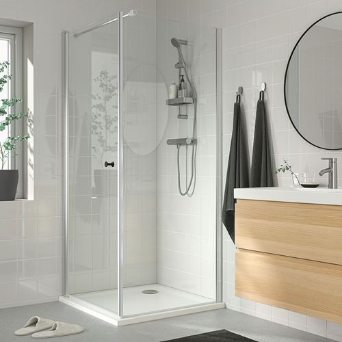 IKEA - VALLAMOSSE, riser rail with handshower kit, chrome-plated