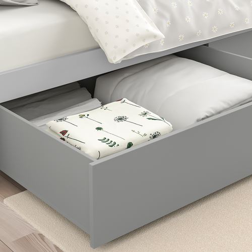 IKEA - SMYGA, single bed base, light grey, 90x200 cm