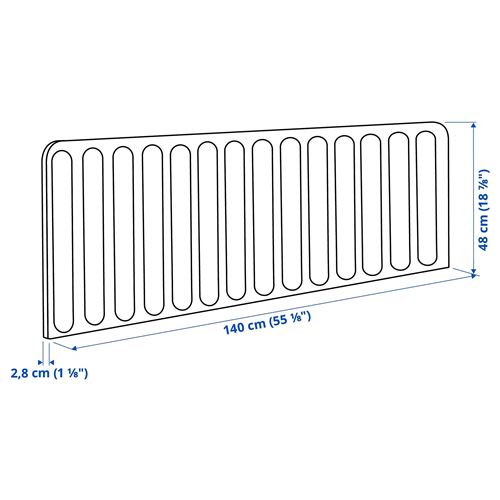 IKEA - EILIF, Screen for desk, grey, 140x48 cm