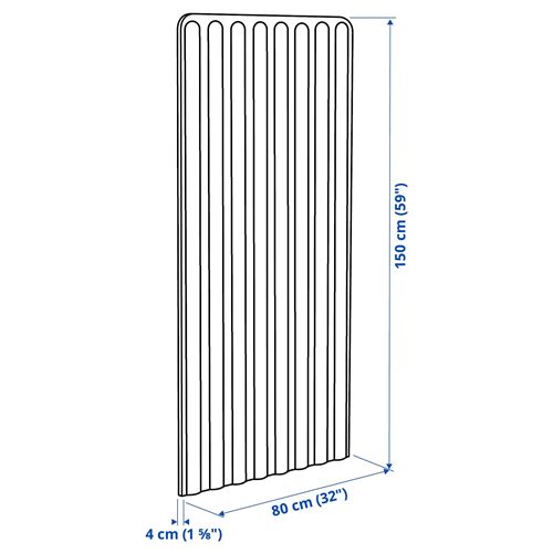 IKEA - EILIF, Screen for desk, grey, 80x150 cm