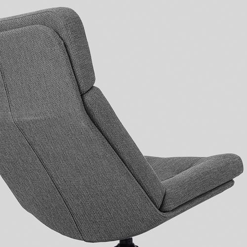 IKEA - HAVBERG, swivel armchair, lejde grey/black