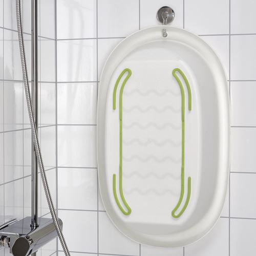 IKEA - LATTSAM, baby bath, white/green, 71x43x20 cm