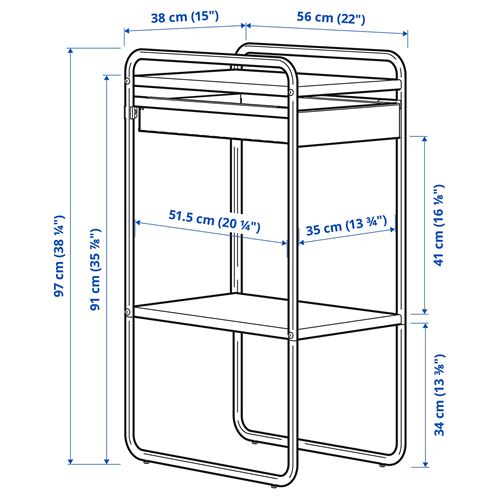 IKEA - SUNNERSTA, organizer unit, white, 56x38 cm