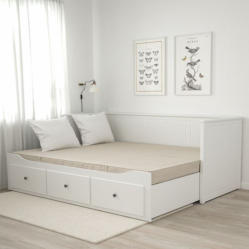 IKEA - VANNAREID, single bed mattress, beige, 80x200 cm