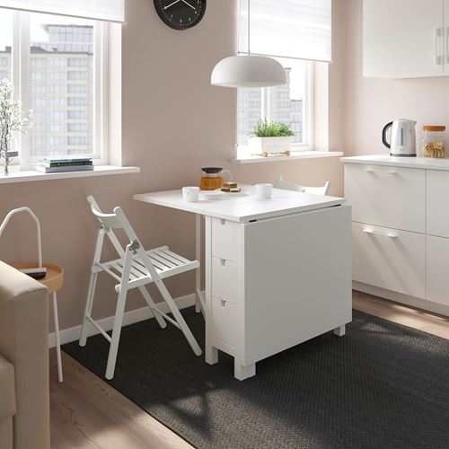 IKEA - NORDEN/TERJE, mutfak masası takımı, beyaz, 2 sandalyeli