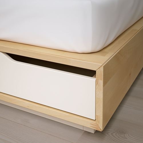 IKEA - MANDAL, double bed base, birch, 160x200 cm