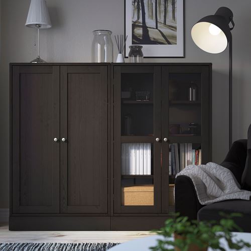 IKEA - HAVSTA, dolap, koyu kahve, 162x134x37 cm