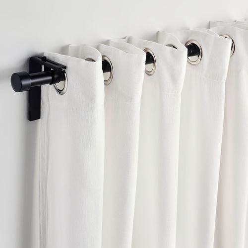 IKEA - MOALINA, background curtain, 1 pair, white, 145x300 cm