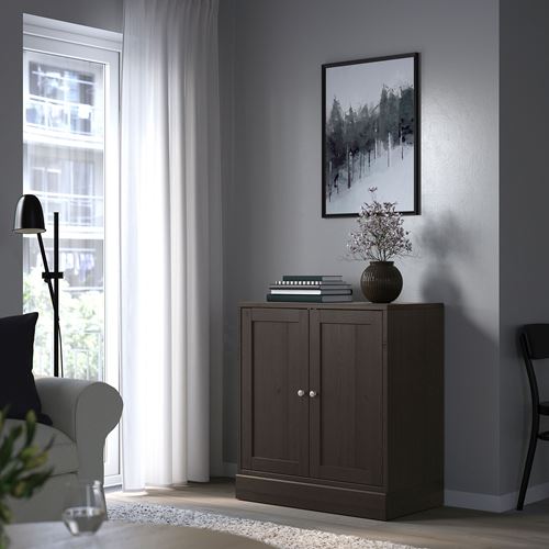 IKEA - HAVSTA, cabinet with doors, darkbrown, 81x89x47 cm