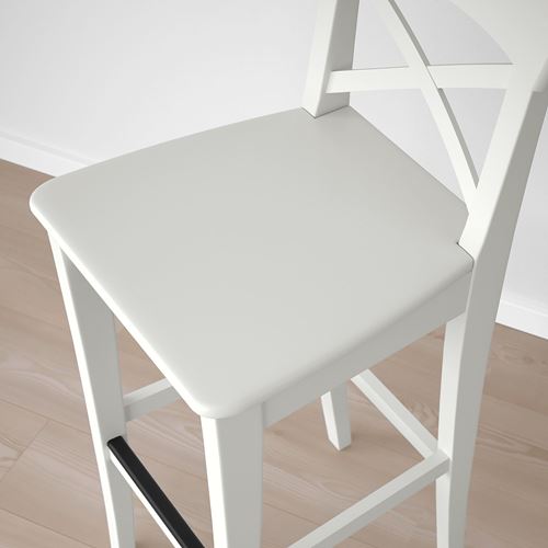 IKEA - INGOLF, bar chair, white, 74 cm