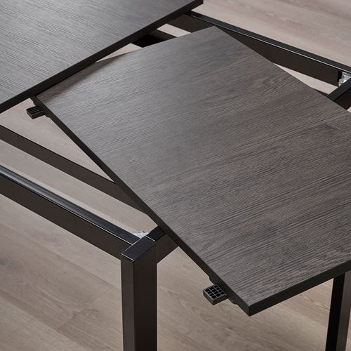 IKEA - VANGSTA, extendable kitchen table, black-brown, seats 2-4