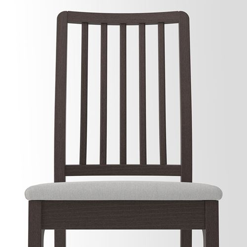 IKEA - EKEDALEN, upholstered wooden chair, dark brown