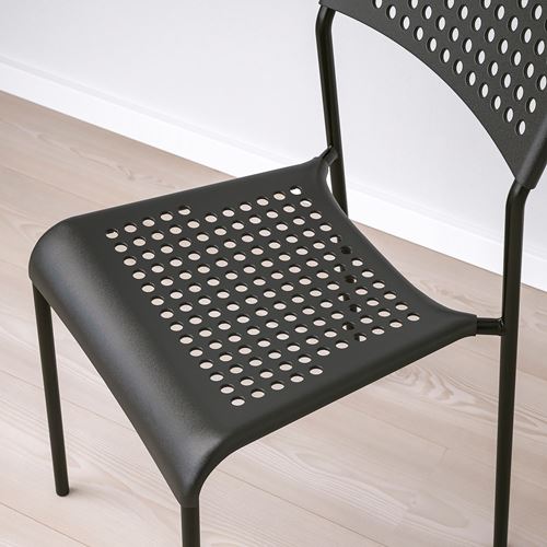 IKEA - ADDE, plastic chair, black