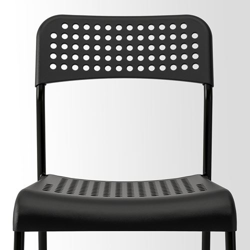 IKEA - ADDE, plastic chair, black