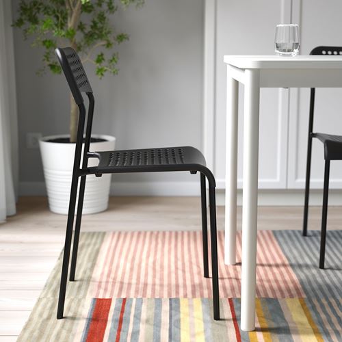 IKEA - ADDE, plastic chair, black