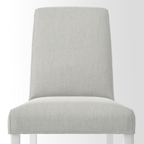 IKEA - BERGMUND, upholstered wooden chair, white/Orrsta light grey