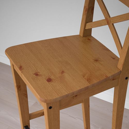 IKEA - INGOLF, bar sandalyesi, renksiz, 74 cm