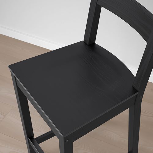 IKEA - NORDVIKEN, bar chair, black, 62 cm