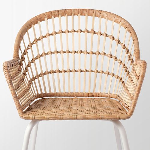 IKEA - NILSOVE, rattan chair, rattan/white