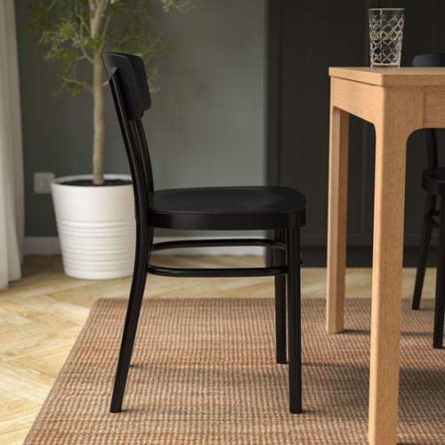 IKEA - IDOLF, wooden chair, black