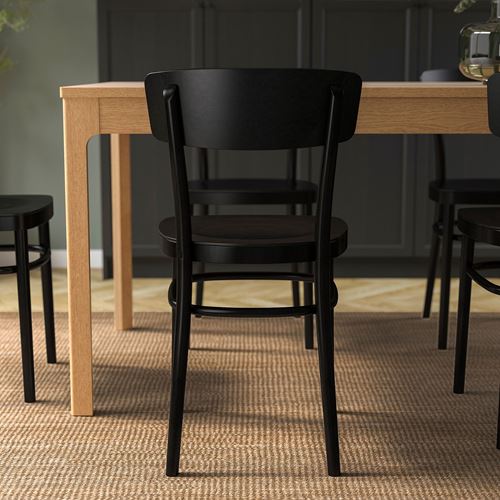 IKEA - IDOLF, wooden chair, black