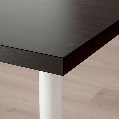 IKEA - LAGKAPTEN/OLOV, desk, black-brown-white, 120x60 cm