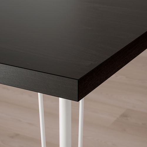 IKEA - LAGKAPTEN/KRILLE, desk, black-brown-white, 120x60 cm