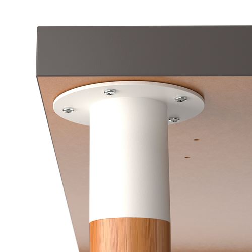 IKEA - LAGKAPTEN/HILVER, desk, bamboo-grey, 140x60 cm