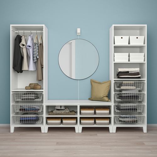 IKEA - PLATSA/FONNES, PLATSA wardrobe, white, 240x57x191 cm