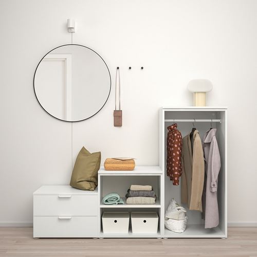 IKEA - PLATSA/FONNES, PLATSA wardrobe, white, 180x57x123 cm