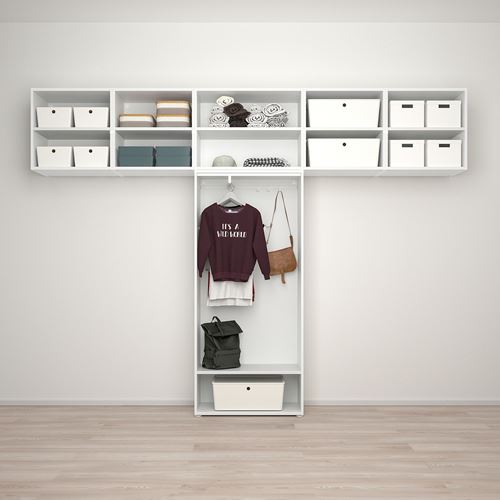 IKEA - PLATSA, PLATSA wardrobe, white, 320x42x241 cm