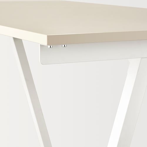 IKEA - TROTTEN, desk, beige-white, 120x70 cm