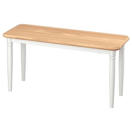 IKEA - DANDERYD, bench, oak/white, 90x35 cm