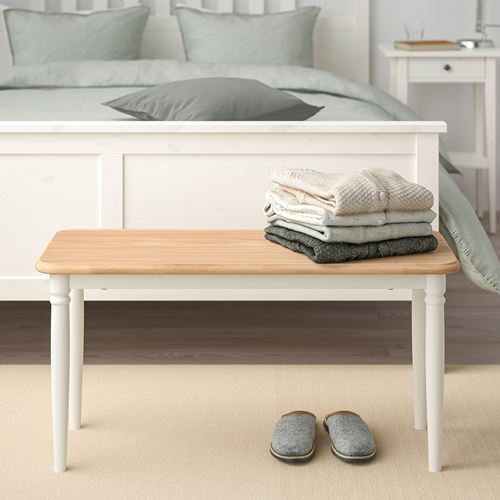 IKEA - DANDERYD, bench, oak/white, 90x35 cm