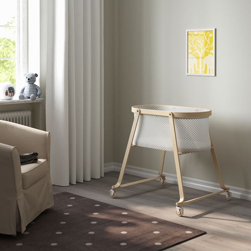 IKEA - ALSKVARD, bassinet, birch/white, 40x73 cm
