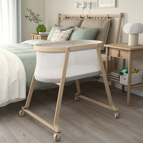 IKEA - ALSKVARD, bassinet, birch/white, 40x73 cm