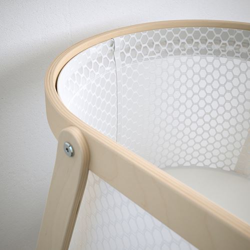 IKEA - ALSKVARD, bassinet, birch/white, 40x73 cm