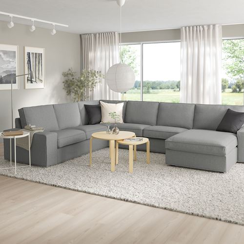 IKEA - KIVIK, 4-seat corner sofa and chaise longue, tibbleby beige/grey