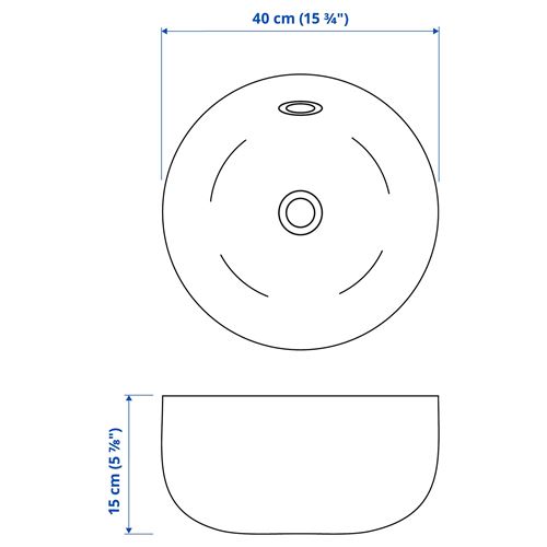 IKEA - KATTEVIK, wash-basin, grey, 40 1x1 cm