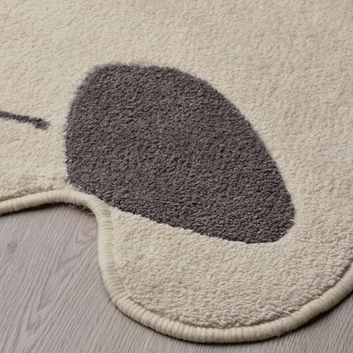 IKEA - DRÖMSLOTT, kids rug, grey-off/white, 66x110 cm