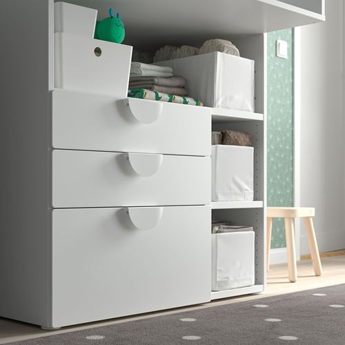 IKEA - SMASTAD, changing table, white-lilac, 90x79x100 cm