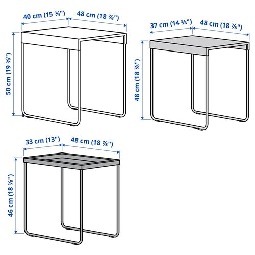 IKEA - GRANBODA, nest of tables, multicolour