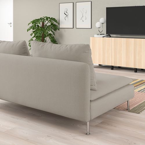 IKEA - SÖDERHAMN, 3-seat sofa, fridtuna light beige