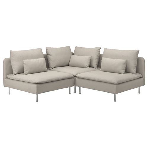 IKEA - SÖDERHAMN, corner sofa, fridtuna light beige